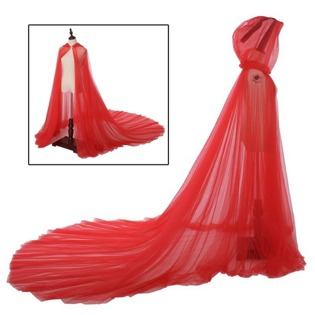 Capa con Capucha, rgo hasta El Suelo Horror Universal Suave Vintage Disfraz de Halloween para Mujeres Adultas Fiestas de Disfraces Rojo Soledad Cabo largo con capucha
