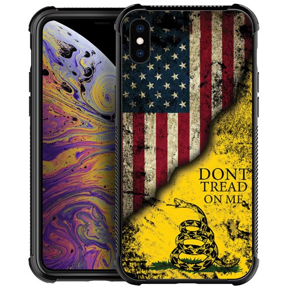 Daizag Compatible Con Iphone Xr Funda Protección Integral A Prueba De Golpes Anti-Arañazos Tpu Fundas Para Hombre Mujer-Dtom Diseño De Bandera Americana