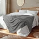 thumbnail image 2 of Manta Tejida Dreamlab, Frazada Decorativa para Pie de Cama o Sofá, Throw Blanket de Punto Grueso, Manta Elegante, Ligera y Acogedora, Color Gris Piedra, 2 of 5
