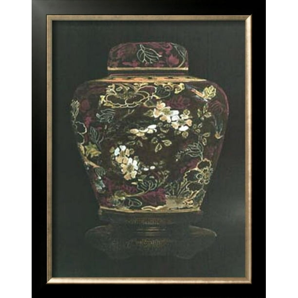 Oriental Ginger Jar II Framed Art Print Wall Art 17x22