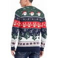 thumbnail image 5 of Men's Christmas Rudolph Reindeer Holiday Festive Knitted Sweater Cardigan Cute Ugly Pullover Jumper, 5 of 5
