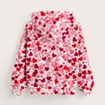 thumbnail image 4 of GA WEIHUA Reduced,Toddler Girls Hoodies Trendy Valentine's Day Sweatshirts Cute Love Heart Printed Pullover Tops Long Sleeve Hooded Child Loose Clothes(Red,2 Years), 4 of 5