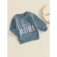 thumbnail image 3 of Toddler Big Bro Lil Sis Siblings Matching Outfits Baby Boy Girl Crewneck Sweatshirt Tops/Romper Spring Fall Clothes, 3 of 8