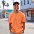 thumbnail image 3 of Dalix Astronaut Midweight Garment Dye Soft Tee Short Sleeve Cotton Shirt Mens in Sherbert L Large, 3 of 5
