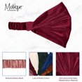 thumbnail image 4 of Motique Accessories Ribbed Velour Wide and Stretchy Headwrap, 4 of 5