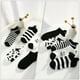 thumbnail image 5 of 2 pares de dibujos animados patrón de vaca calcetines de algodón bajo corte corto calcetines para mujeres niñas, 5 of 5