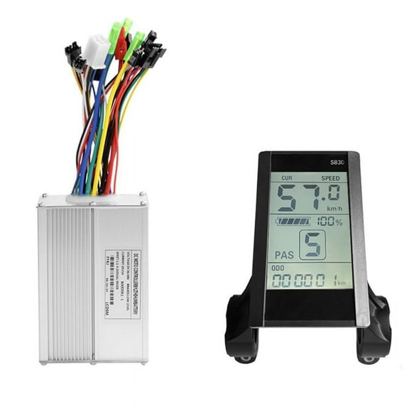 S830 Electric Bike LCD Display Dashboard SM5 2PIN 20A 36V/48V Sine Wave Controller for Mountain Bike Modification Kit