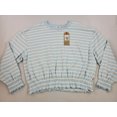 thumbnail image 2 of Levi's California Womens Juniors Paloma Cropped Striped Sweatshirt Blue XL, 2 of 9