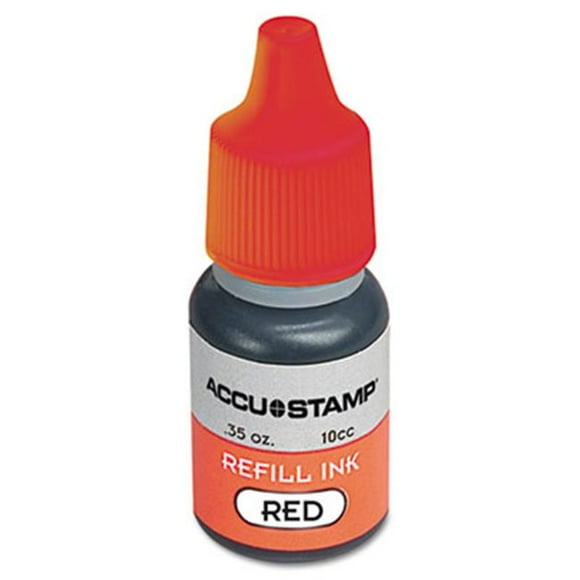 Consolidated Stamp 090683 ACCU-STAMP Gel Ink Refill- Red- 0.35 oz Bottle