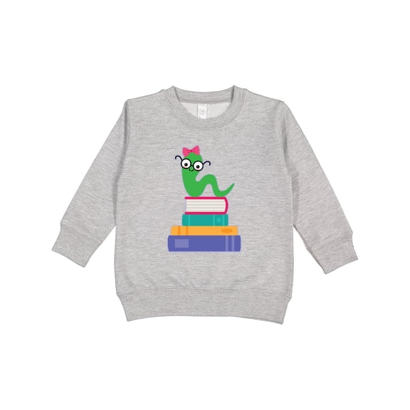 Inktastic Bookworm Girls Reading Toddler Sweatshirt