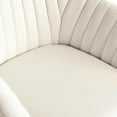 thumbnail image 5 of MOJAY Velvet Dining Chairs with Wooden Legs, Set of 2, White, 5 of 7
