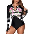 thumbnail image 1 of Traje de baño de una pieza para mujer, traje de baño de aguas termales, traje de surf con almohadilla para el pecho, s, 1 of 5