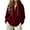 Burgundy, variant on TFEOQRY Womens Velour Hoodie Sweatshirt with Kangaroo Pocket Button Henley Long Sleeve Loose Casual Fall Winter Top