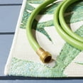 thumbnail image 3 of SAFAVIEH Barbados Igor Botanical Indoor/Outdoor Area Rug, Green/Teal, 6'6" x 6'6" Round, 3 of 10
