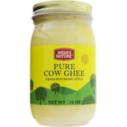 India's Nature Pure Cow Ghee, 16 oz Glass Jar, 1 count, Gluten-Free, Clarified Butter