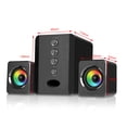 thumbnail image 4 of Altavoces de combinación con cable USB SADA D-202 Altavoces de computadora LED Colorido, 4 of 8