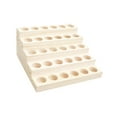 thumbnail image 2 of Estante de almacenamiento de aceites esenciales de madera Organizador de almacenamiento de aceites esenciales de mesa para 5 capas 6 agujeros, 2 of 9