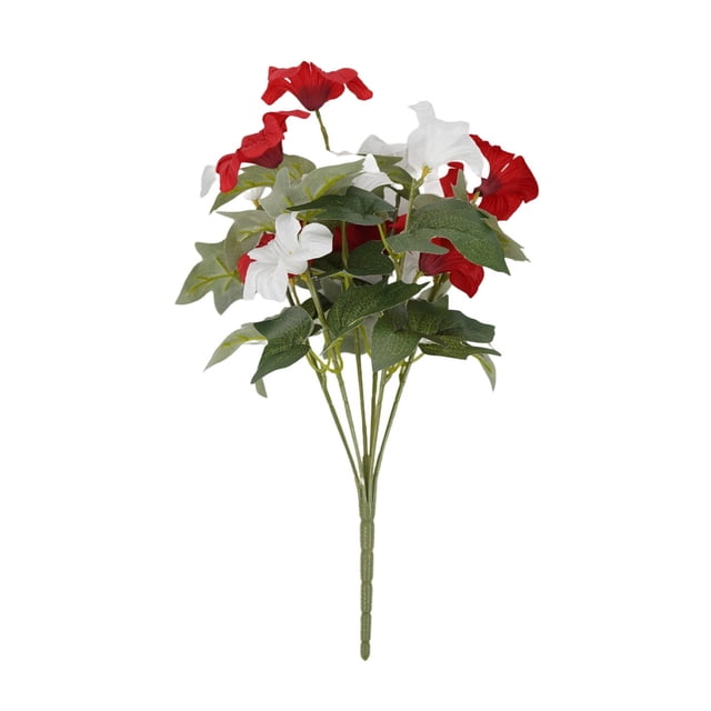 Fasiaou Artificial Flowers for Outdoors, UV Resistant Fake Realistic Flowers with Plastic Plants Spring Decor, Faux Silk Flowers for Outside Window Box Front Porch Planter Decor,E