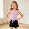 thumbnail image 6 of BCSIOAOI Toddler 2 Piece Set Girls,Cotton Solid Cami Top and Drawstring Shorts Set Pink 12-24 Months, 6 of 8
