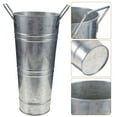 Galvanized flower bucket 2pcs Flower Buckets Bulk Galvanized Metal Vase