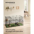 thumbnail image 2 of Parque para Mascotas de 2 Niveles, Jaula Modular, para Animales Pequeños, Hámsters, Conejos, Cobayas, Paneles de Malla Metálica, 123 x 63 x 61 cm, Negro, 2 of 6