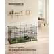 thumbnail image 2 of Parque para Mascotas de 2 Niveles, Jaula Modular, para Animales Pequeños, Hámsters, Conejos, Cobayas, Paneles de Malla Metálica, 123 x 63 x 61 cm, Negro, 2 of 6