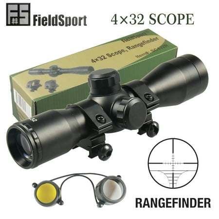 FieldSport Tactical 4X32 Compact RANGEFINDER .223 .308 Scope /w (Best Scope For A Remington 700 308)