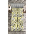 thumbnail image 3 of Ambesonne Black White Quilted Bedspread Set 2 Pcs, Floral Swirls and Dots, Twin Size, Black and White, 3 of 3