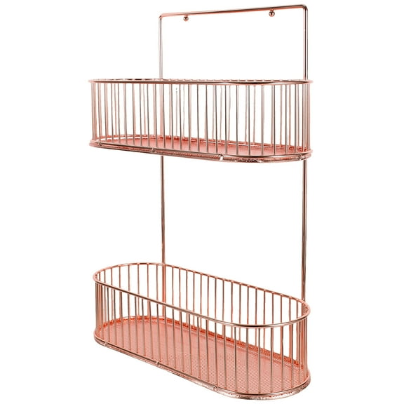 HOMEMAXS  Kitchen Seasoning Rack with Bathroom Organizer Spice Rose Gold