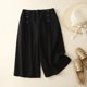 thumbnail image 1 of WILLBEST Pantalones Casuales elegantes para Mujer, de Cintura Alta, Ajustados, de Pierna Ancha, Recortados, para Uso Diario y Uso Diario. Extra Grande, 1 of 3