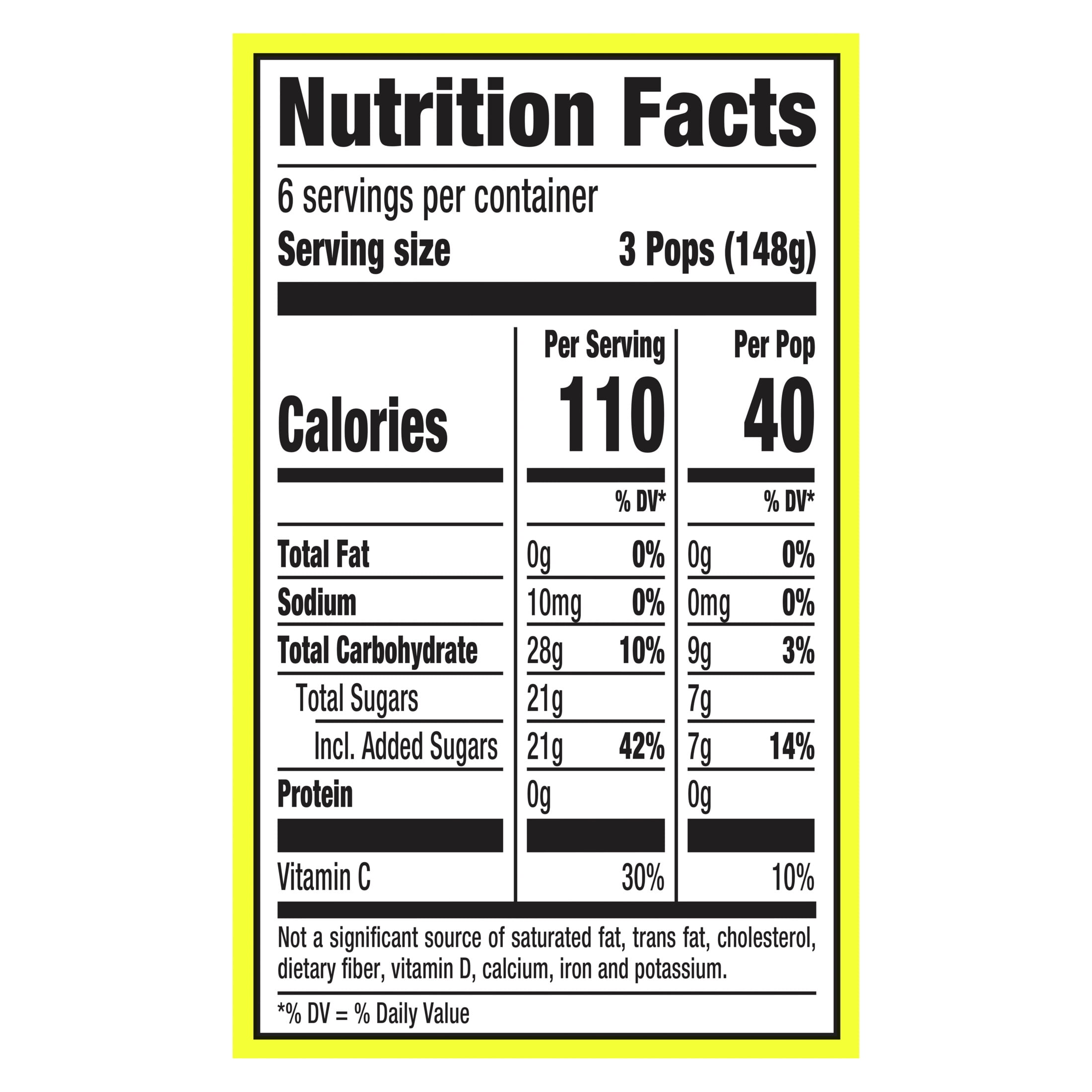 Popsicle Orange Cherry Grape Ice Pops 40 Calories, 18 Count
