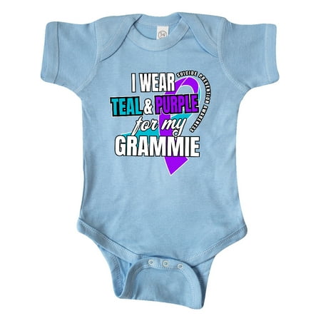 

Inktastic Suicide Prevention I Wear Teal and Purple for My Grammie Gift Baby Boy or Baby Girl Bodysuit