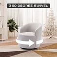thumbnail image 2 of Ouyessir Swivel Barrel Chair Upholstered Armchair (Set of 1) Velvet-Grey, 2 of 5