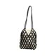 thumbnail image 4 of Bolso bandolera de cuentas, ligero, moderno y portátil, ideal para vacaciones. Bolso tote único, tejido a mano. Negro, 4 of 9