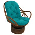 thumbnail image 1 of Blazing Needles Solid Outdoor Spun Polyester Swivel Rocker Cushion, 48" x 24", Aqua Blue, 1 of 1