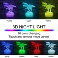 thumbnail image 2 of Juguete de dinosaurio T-Rex 3D, 16 colores, con luz nocturna i-Chony, para niños, 2 of 7