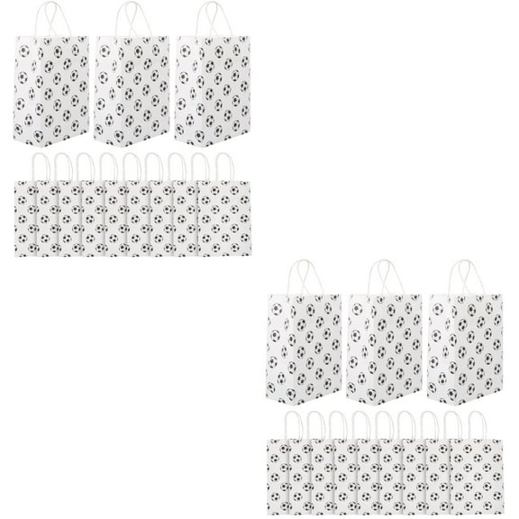 2 Count Football Goodie Bags for Boys Candy Paper Party Favors Soccer