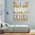 thumbnail image 6 of Blue Dwarfs Kitchen Curtains Valances and Tiers Set of 3 You Are My Sunshine Sunflower Spring Plant Gray Plaid Tier Curtains and Valance with Rod Pocket for Small Windows, 27.5"x24", 6 of 9