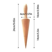 cbzote Wooden Pizzelle Cone Roller Waffle Roll Forming Tool Ice Cream Cone Shaping Mold for Homemade Baking Dessert Making