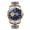 Rose Gold - Blue Surface - Rose Studs, variant on Men's Starry Sky Mechanical Watch, 30M Waterproof Luminous Moon Phase Two-Tone Steel Band