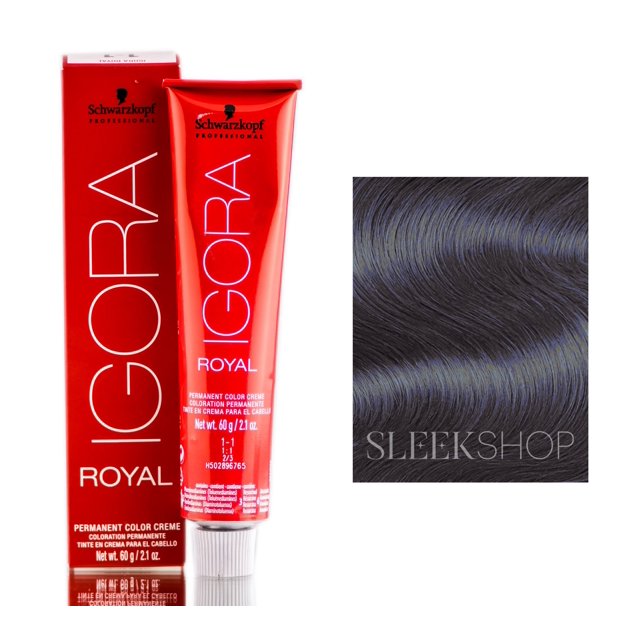 Tinte para cabello Schwarzkopf Professional Igora Royal 0-22 Anti-Orange con peine de burlas