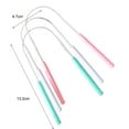 thumbnail image 5 of Mightlink 3Pcs/Set U-Shaped Tongue Cleaner Anti-Slip Handle Stainless Steel Tongue Scraper Oral Brush Cleaning Tool for Adult, 5 of 8