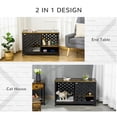 thumbnail image 4 of PawHut Maison pour Chat en Bois Table d'Appoint Style Mobilier Abri pour Chat avec Coussin Lavable Armoire avec Étagère de Rangement Brun Rustique, 4 of 10