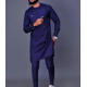 thumbnail image 3 of Conjunto étnico tradicional africano nuevo 2024 para hombre, cuello redondo, manga larga, dos piezas, conjunto de lujo para banquete de boda o fiesta, 3 of 5