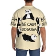 thumbnail image 5 of Sigee Panda Doing Yoga Print Men's Shirts Casual Button Down Short Sleeve Summer Beach Shirt Hawaiian Vacation Shirts Tee Shirt-X-Large, 5 of 7