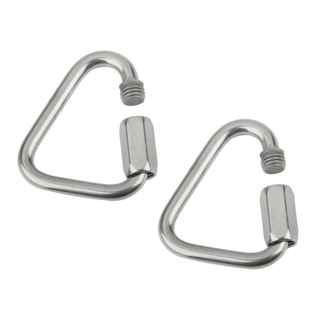 2 Pieces / Set 12KN Triangle Shape Quick Link, Stainless Steel Screw Lock