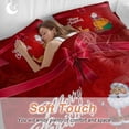 thumbnail image 4 of Merry Christmas Bedding Duvet Cover Set Twin Size 4 Pieces Red Santa Claus Reindeer Gift Car Bow Snow Bedding Set with Zipper Closure, 1 Comforter Cover 68x86 Inches 1 Flat Sheet & 2 Pillow Cases, 4 of 7