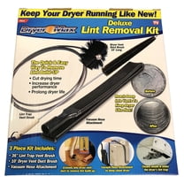 Dryer Max Lint Removal Brush Kit – Black, Vent Cleaning Tool for Dryer Maintenance