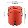 thumbnail image 5 of Stainless Steel Insulated Beverage Dispenser Insulated Thermal Hot and Cold Milk Red Portable, 5 of 17