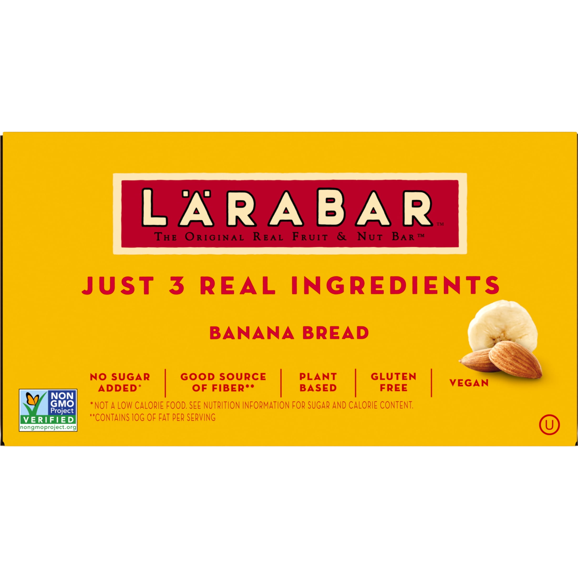 Larabar Banana Bread, Fruit and Nut Bars, 5g Protein, Gluten Free, Vegan, 25.6 oz, 16 Ct